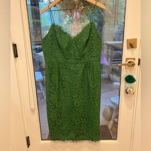 J. Crew Green Lace Dress